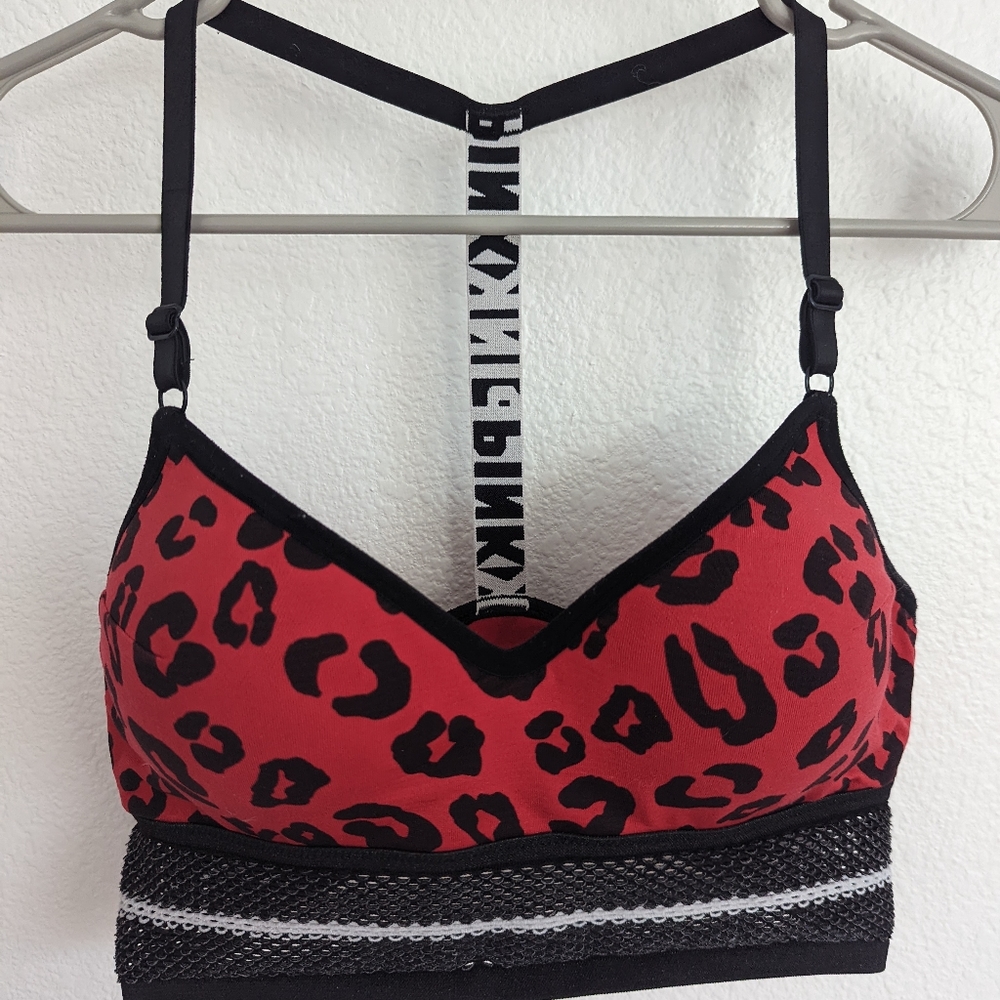 Leopard print Pink Sports Bra